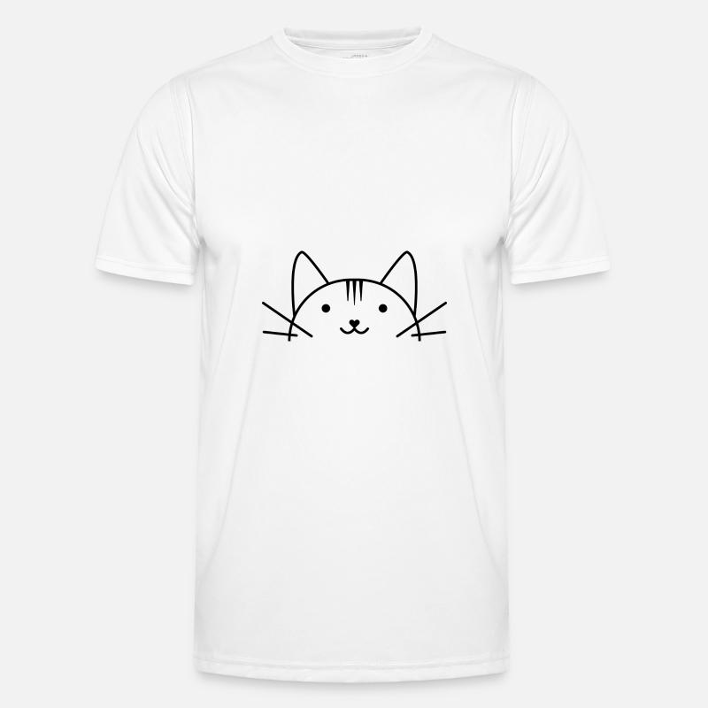 Style comique de tête de chat doux T-shirt sport Homme