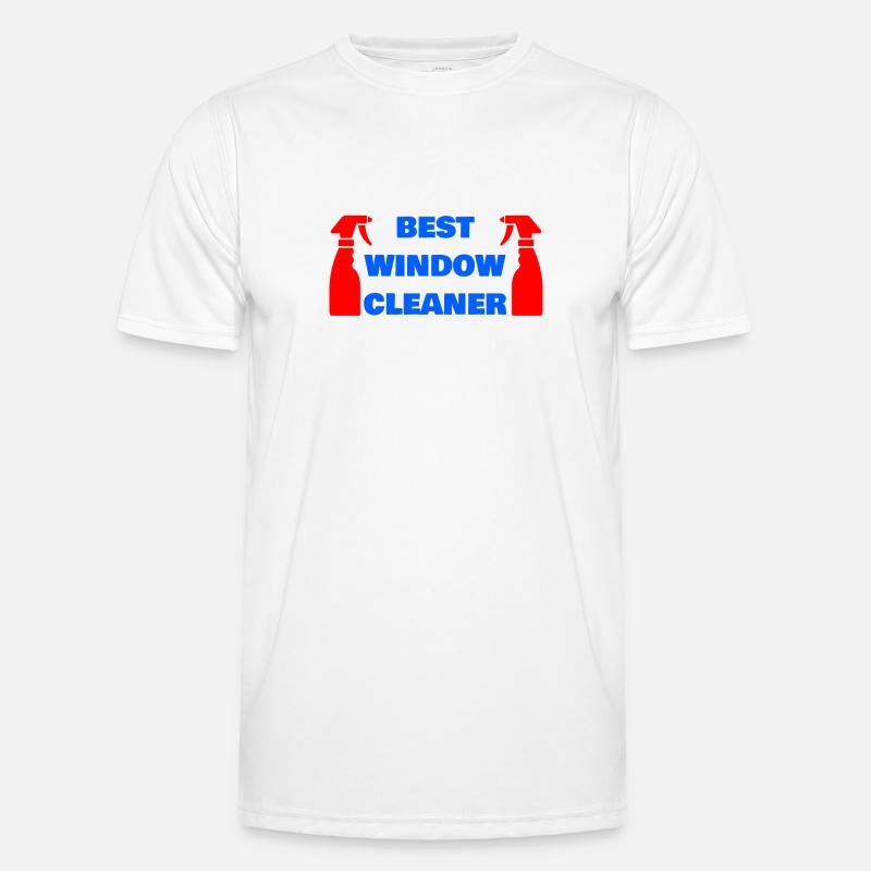 BEST WINDOW CLEANER - Men's Functional T-Shirt - white