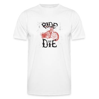 Ride Or Die Motorcycle - Männer Funktions-T-Shirt - Weiß - Vorne - AI Model Male 178 dark (178cm)