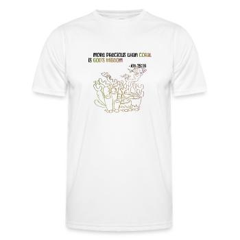 Récifs coralliens Wisdom Récifs coralliens Bible - T-shirt sport Homme - blanc - Devant - AI Model Male 178 dark (178cm)