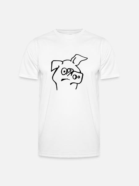Blöde Sau - Männer Funktions-T-Shirt - Weiß