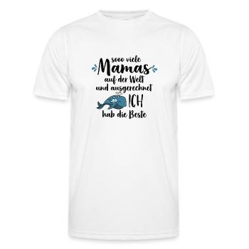 So viele Mamas auf der Welt Muttertag Geschenk - Männer Funktions-T-Shirt - Weiß - Vorne - AI Model Male 178 dark (178cm)