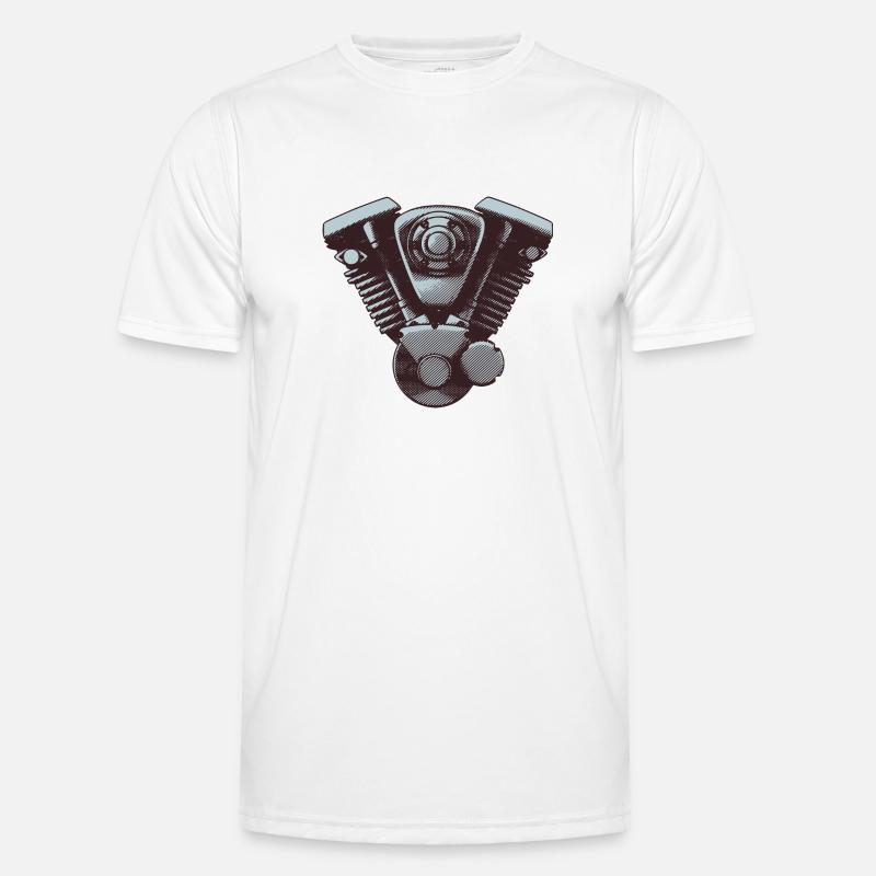 Motorcycle Engine Men's Functional T-Shirt
