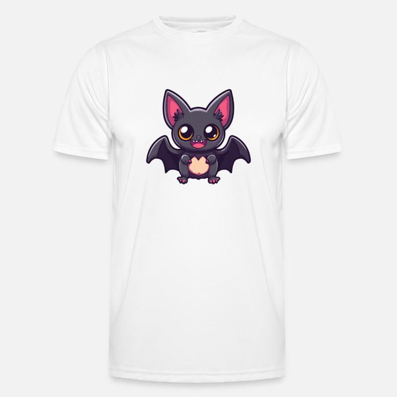 Bat Halloween Funny Comic - Men's Functional T-Shirt - white