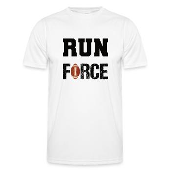 Run Force - American Football - Men's Functional T-Shirt - white - Front - AI Model Male 178 dark (178cm)
