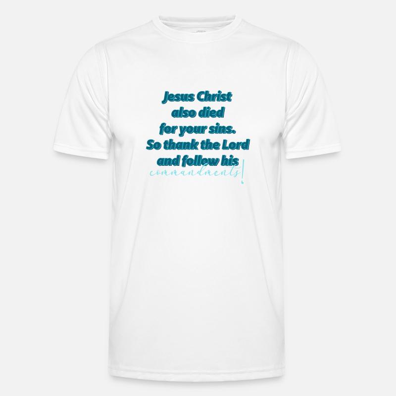 Jesu Gebote Bibelstudium Glaube Gott Männer Funktions-T-Shirt