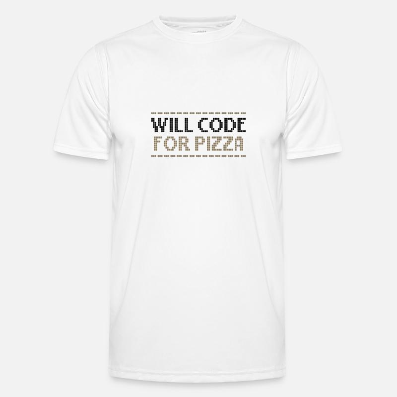 Computercodierung codiert für Pizza-Programmierer Männer Funktions-T-Shirt