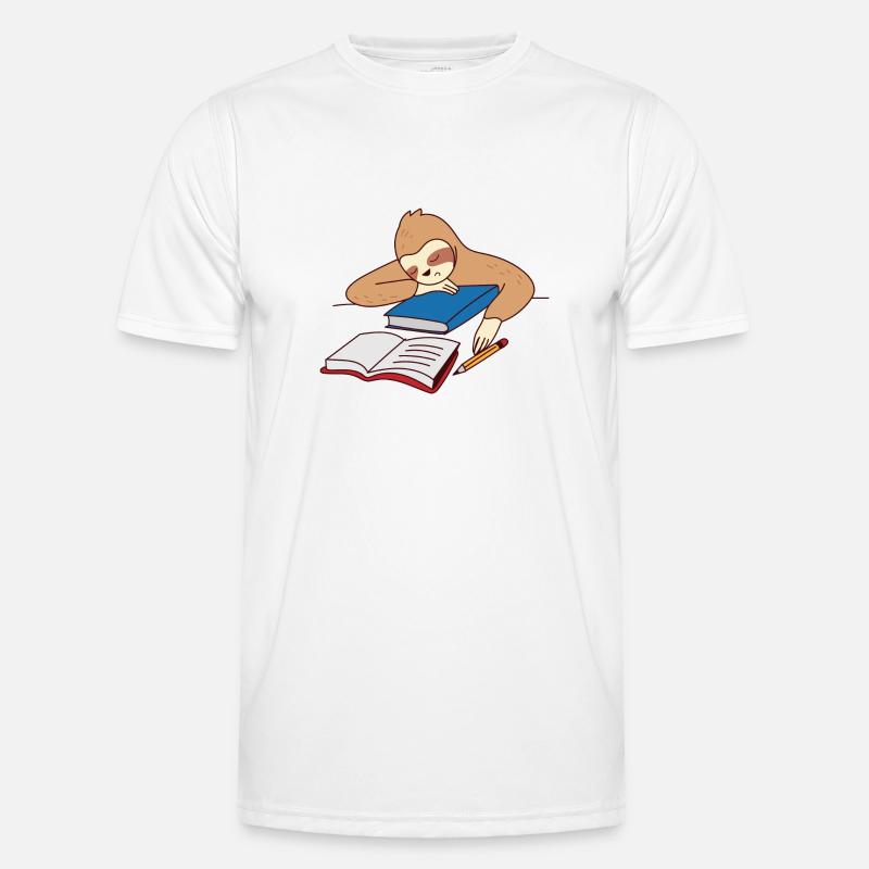 Faultier Studieren Einschlafen Ironisch Student Männer Funktions-T-Shirt