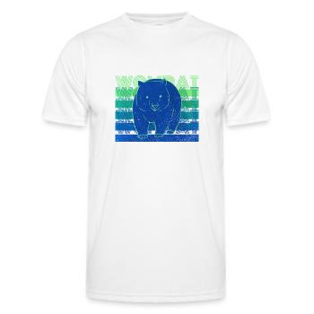 Artsy Wombat Design Cute Australian Rodent - Men's Functional T-Shirt - white - Front - AI Model Male 178 dark (178cm)