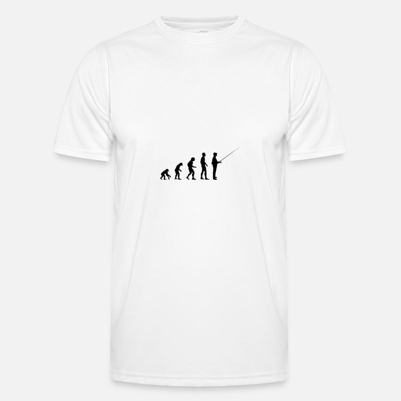 Evolution pêcheur pêche pêche loisir sport T-shirt sport Homme