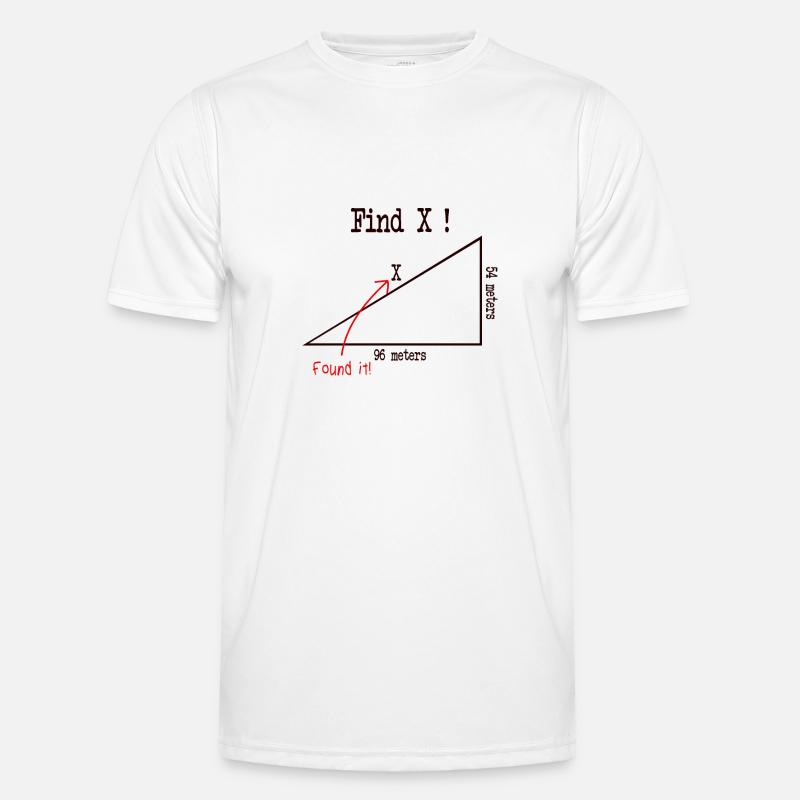Mathe Mathematik meme Find X Found It pythagoras Männer Funktions-T-Shirt