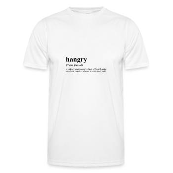 Pizza aux spaghettis en colère Hangry Hunger Foodlover - T-shirt sport Homme - blanc - Devant - AI Model Male 178 dark (178cm)