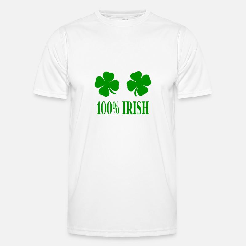 Cloverleaf 100% Irish St. Patrick's Day Gift Idea Men's Functional T-Shirt