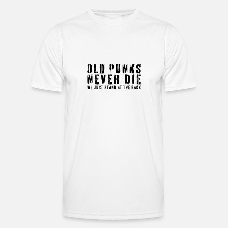 Old Punks Never Die - Punk Rock Distressed Gift Men's Functional T-Shirt
