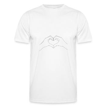 Heart - Men's Functional T-Shirt - white - Front - AI Model Male 178 dark (178cm)