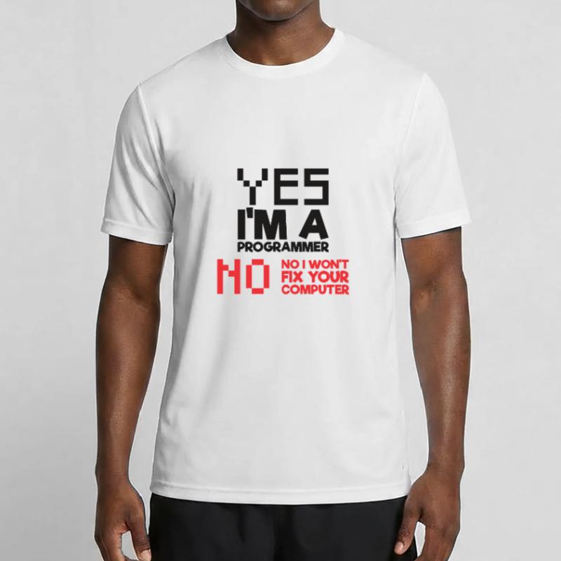 Yes I am a programmer computer science computer Men's Functional T-Shirt