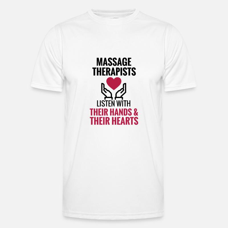 Masseurin Geschenkidee Massagetherapeutin Massage - Männer Funktions-T-Shirt - Weiß