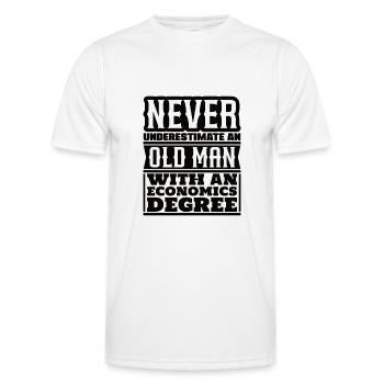 Sous-estimés n’ont jamais de vieilles sciences économiques - T-shirt sport Homme - blanc - Devant - AI Model Male 178 dark (178cm)