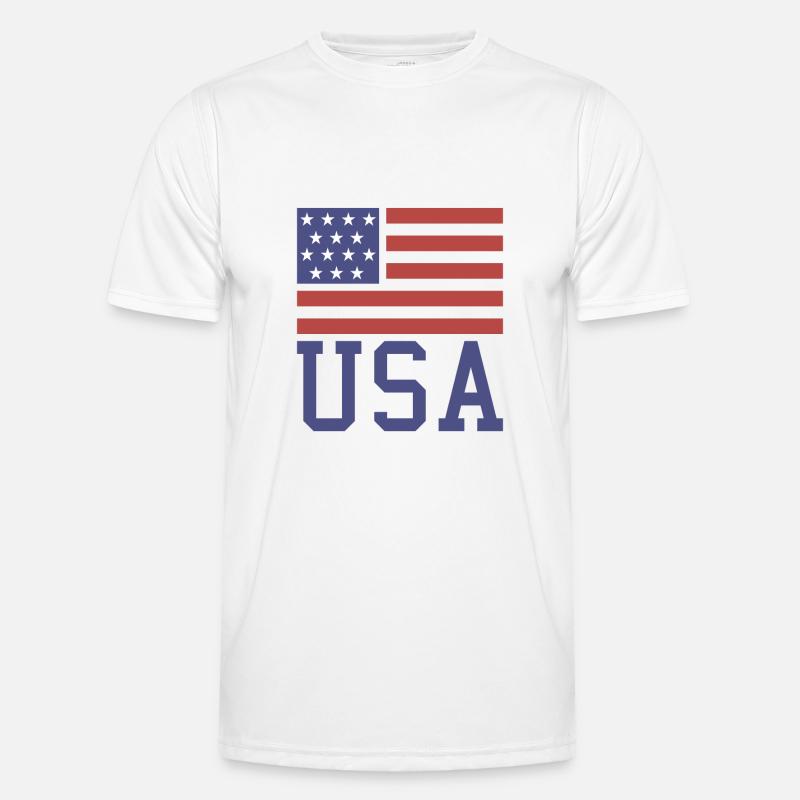 Drapeau américain T-shirt sport Homme