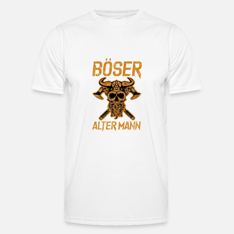 Evil old man skull Viking Valhalla Men's Functional T-Shirt