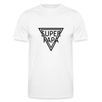 superpapa - Männer Funktions-T-Shirt - Weiß - Vorne - AI Model Male 178 dark (178cm)