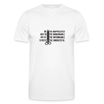 Gardien de justice - T-shirt sport Homme - blanc - Devant - AI Model Male 178 dark (178cm)