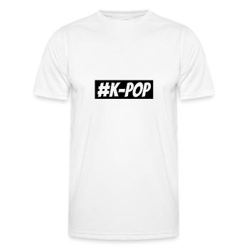 #K-POP - T-shirt sport Homme - blanc - Devant - AI Model Male 178 dark (178cm)