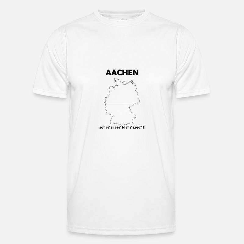 Aachen Carte T-shirt sport Homme