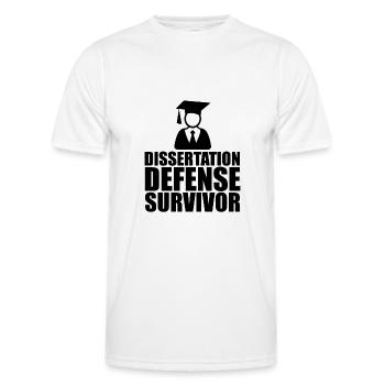 Thèse Defense Survivor - T-shirt sport Homme - blanc - Devant - AI Model Male 178 dark (178cm)