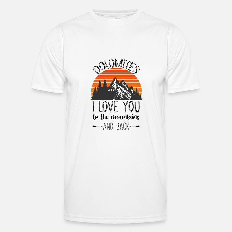 Dolomiten Alpen Berge Männer Funktions-T-Shirt