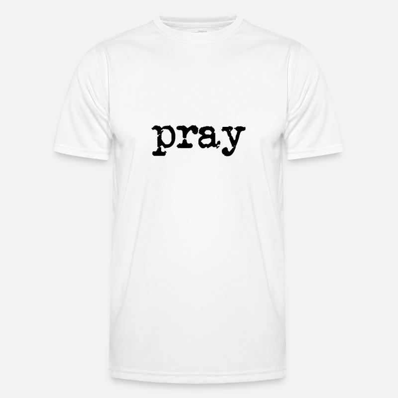 pray typewriter black Men's Functional T-Shirt