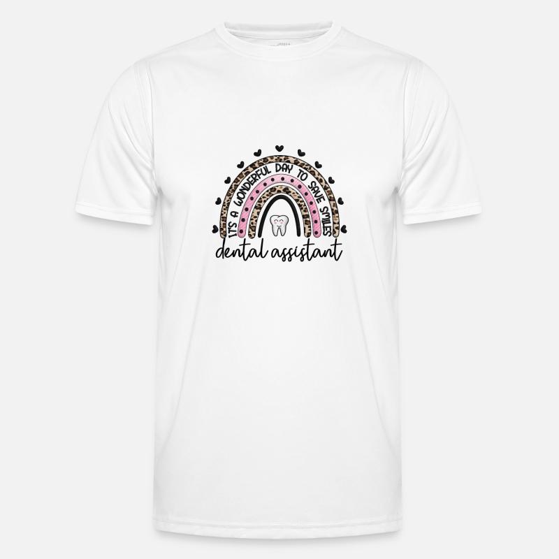 Klinikassistent klinikassistent - Funktionsshirt til herrer - hvid