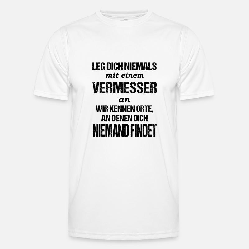 Vermessungstechniker Geometer Vermesser Beruf - Männer Funktions-T-Shirt - Weiß