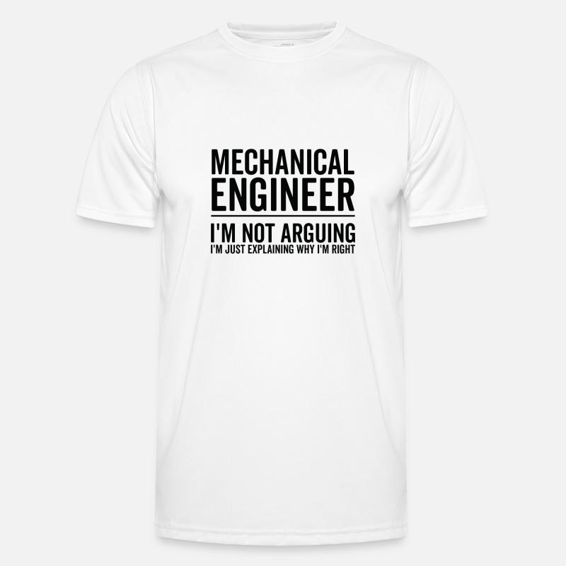 Just Explaining - Mechanical Engineer - Men's Functional T-Shirt - white