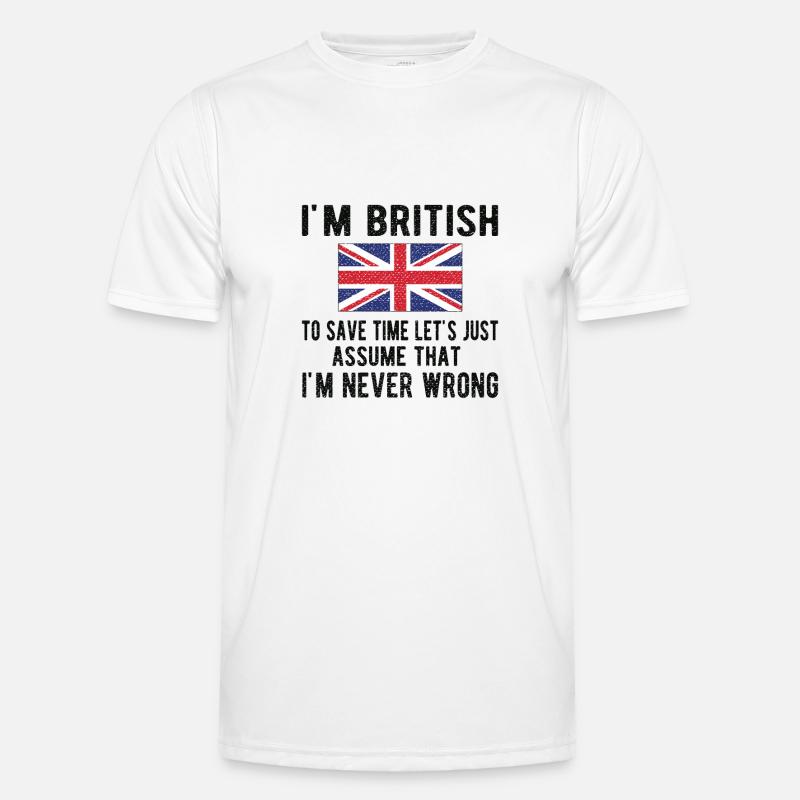 British Great Britain Origin British flag - Men's Functional T-Shirt - white