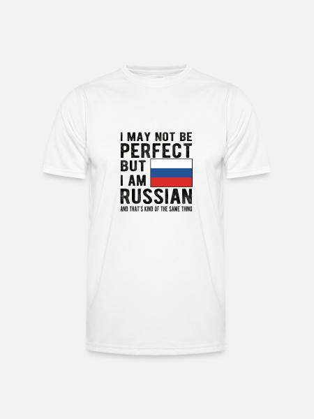 Proud Russian Russia Flag Russian of Russian Origin - Men's Functional T-Shirt - white