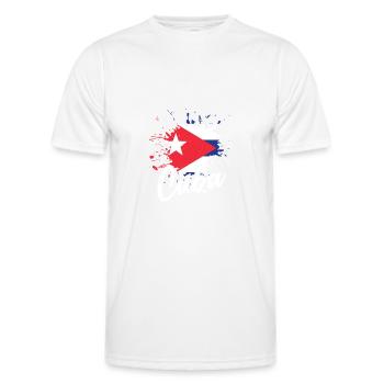 Cuba Flag | Cuba - Men's Functional T-Shirt - white - Front - AI Model Male 178 dark (178cm)