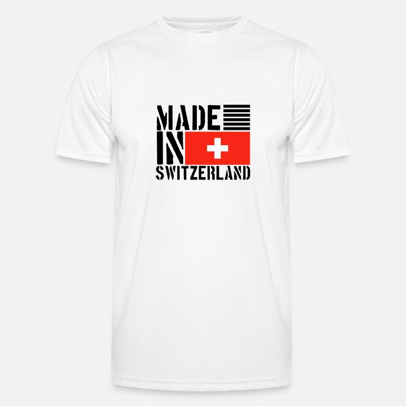 Schweiz Schweizer Lustiger Spruch - Männer Funktions-T-Shirt - Weiß