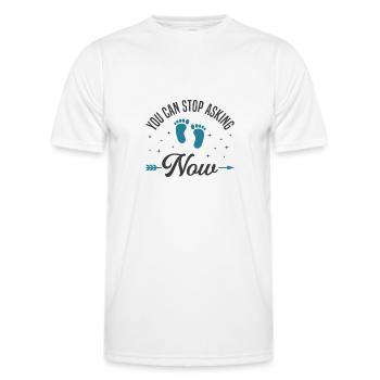 Schwangerschaft Ankündigung für Großeltern - Männer Funktions-T-Shirt - Weiß - Vorne - AI Model Male 178 dark (178cm)
