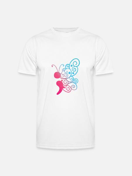 Vintage Semicolon Butter | Mental Health Awareness - Männer Funktions-T-Shirt - Weiß