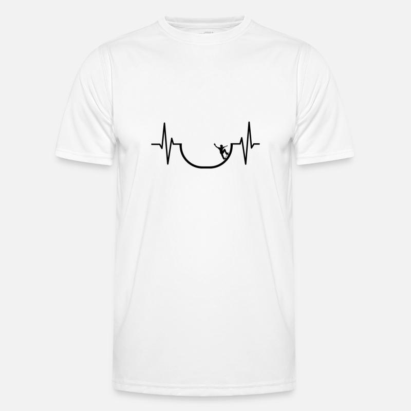 Skateboard Halfpipe Skateboarder - Männer Funktions-T-Shirt - Weiß