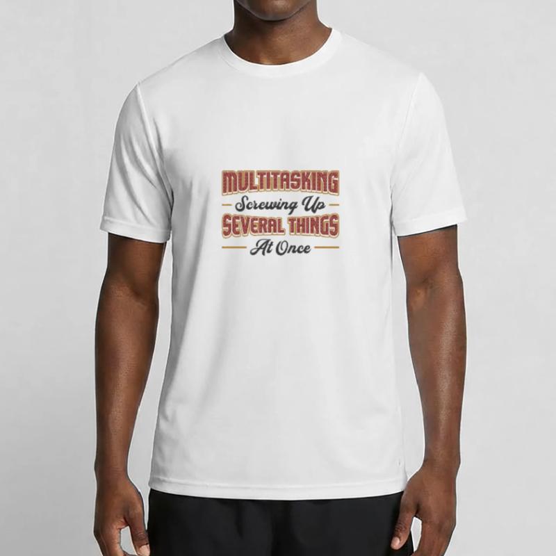 Multitasking Multiple Things Men's Functional T-Shirt