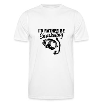 I'd Rather Be Snorkeling Apnoe Diver Scuba Underwa - Männer Funktions-T-Shirt - Weiß - Vorne - AI Model Male 178 dark (178cm)