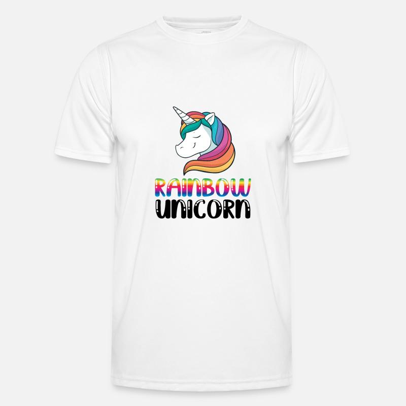 Rainbow Unicorn Bisexual Transgender Pride Rainbow Männer Funktions-T-Shirt