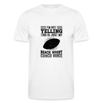 I Don't Scream - Beach Rugby Coach - Men's Functional T-Shirt - white - Front - AI Model Male 178 dark (178cm)