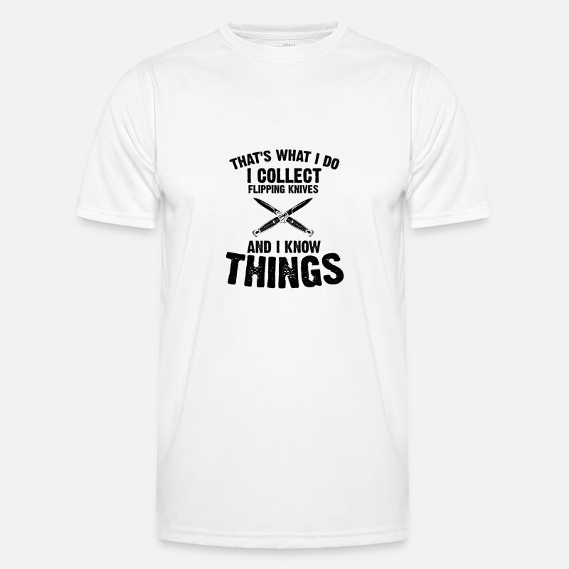 Objets blancs et collectionner le collectionneur de couteaux de chasse T-shirt sport Homme