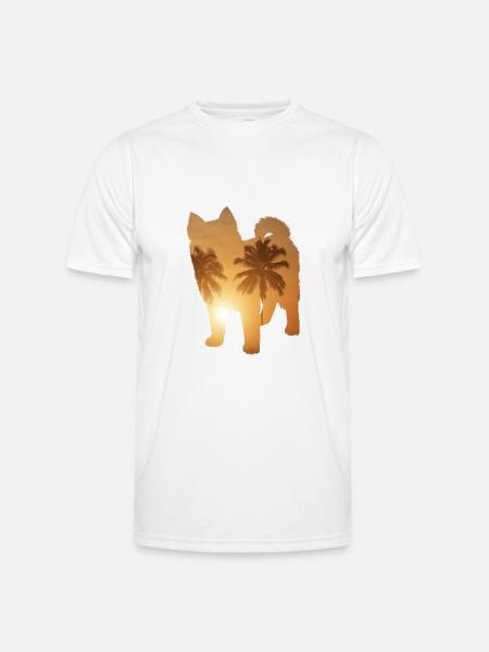 Summer beach - Pomsky - Men's Functional T-Shirt - white