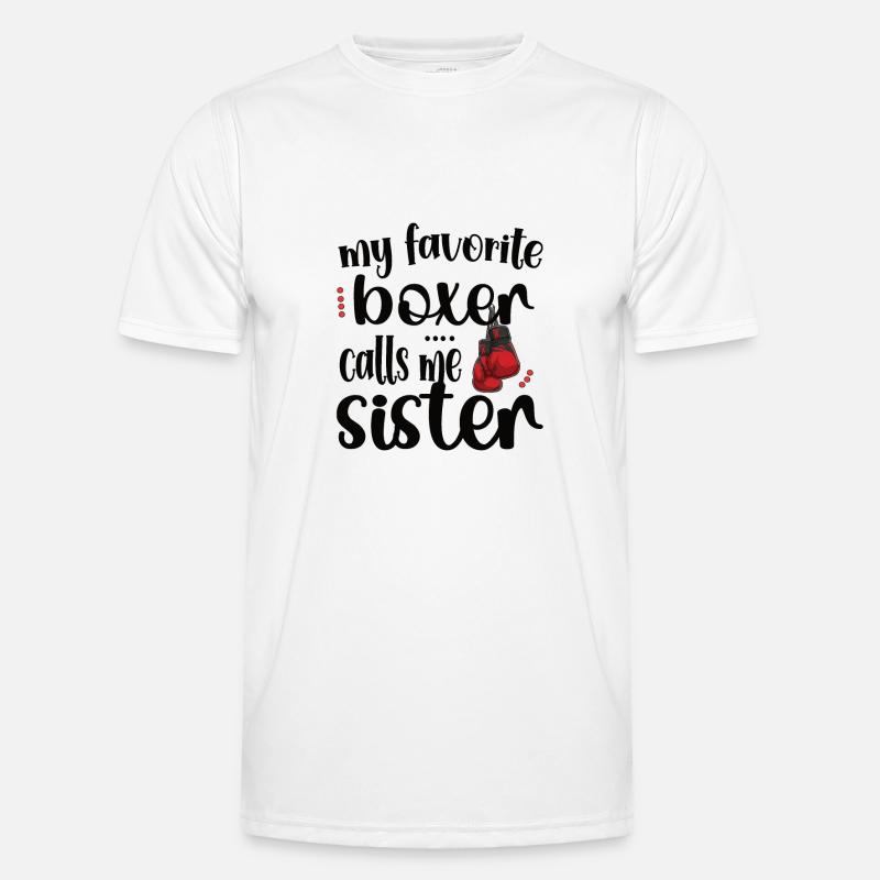 Boxschwester Stolze Box-Schwester Boxer Geschenk - Männer Funktions-T-Shirt - Weiß
