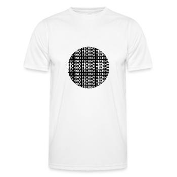 Techno - T-shirt sport Homme - blanc - Devant - AI Model Male 178 dark (178cm)