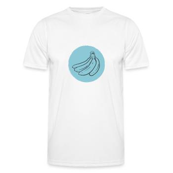 Banana - Men's Functional T-Shirt - white - Front - AI Model Male 178 dark (178cm)